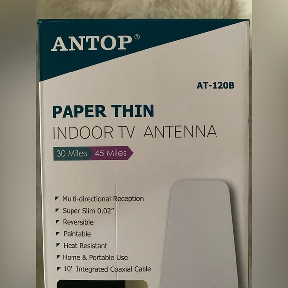 Antop Other - ANTOP Set of 2 Paper thin Indoor TV Antenna NEW Great Range 4G LTE